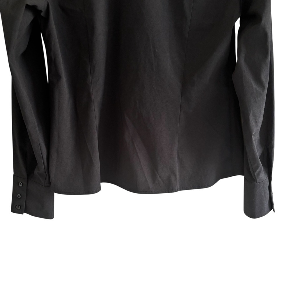 Express Stretch Black Button Up Shirt Size 11/12 Tailored Fit Office Workwear - Picture 10 of 15